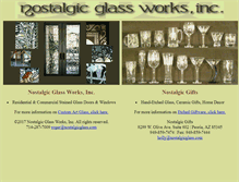 Tablet Screenshot of nostalgicglass.com